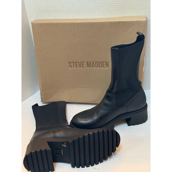 STEVE MADDEN Womens  Block Heel Chelsea Boots,size:10B - Picture 8 of 9